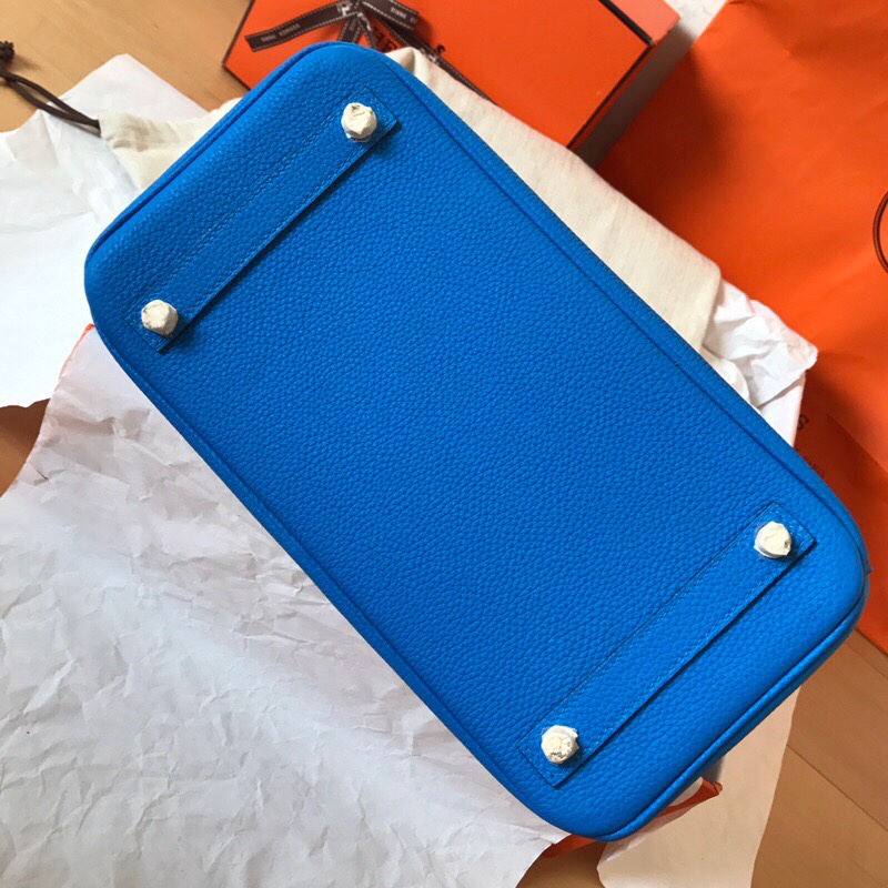 Hermes Birkin 35CM Togo Leather Handbag Blue Paon